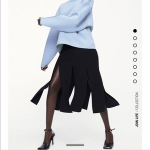 Zara high waisted slit midi skirt